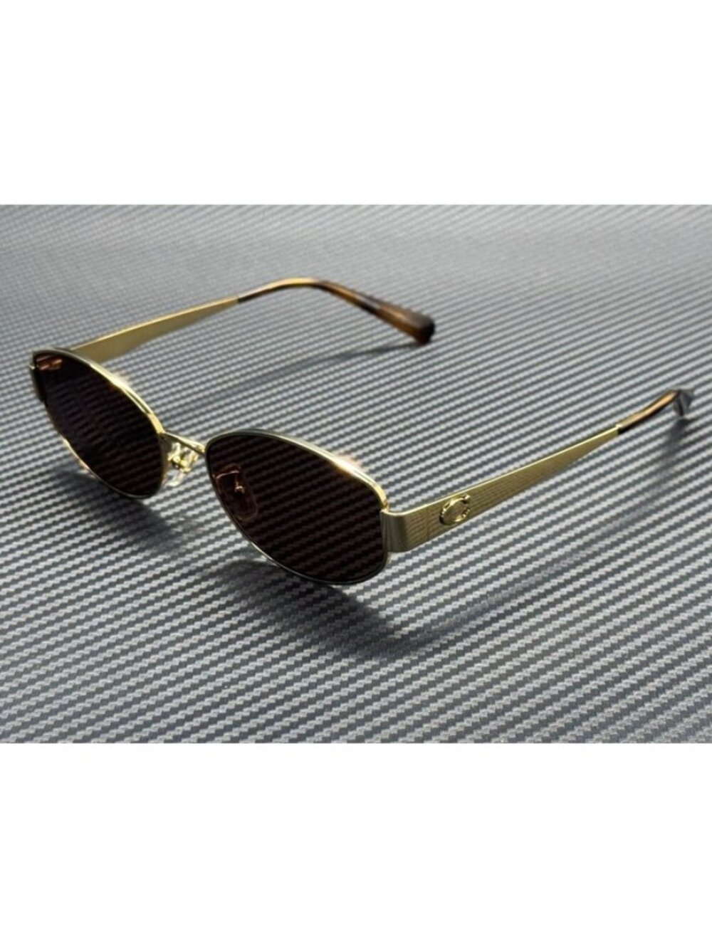 New Coach Men Shiny Gold Sunglasses -18-145
